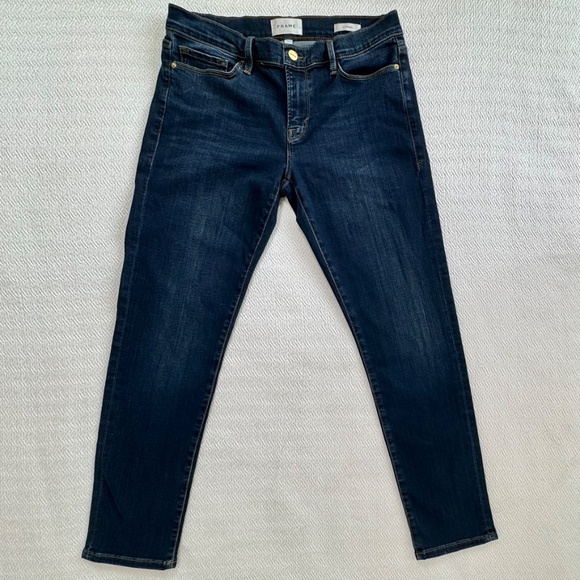 NWOT Frame Le Garcon Straight-leg Mid-rise Dublin Blue Jeans, Women's Size 27 - Picture 3 of 13